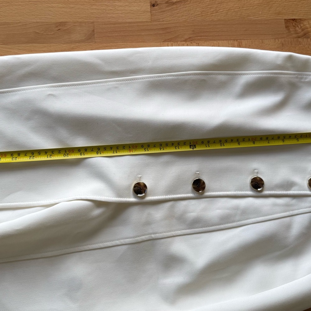 Karen Millen White Button-Front Pencil Skirt Size 6 - Picture 6 of 7